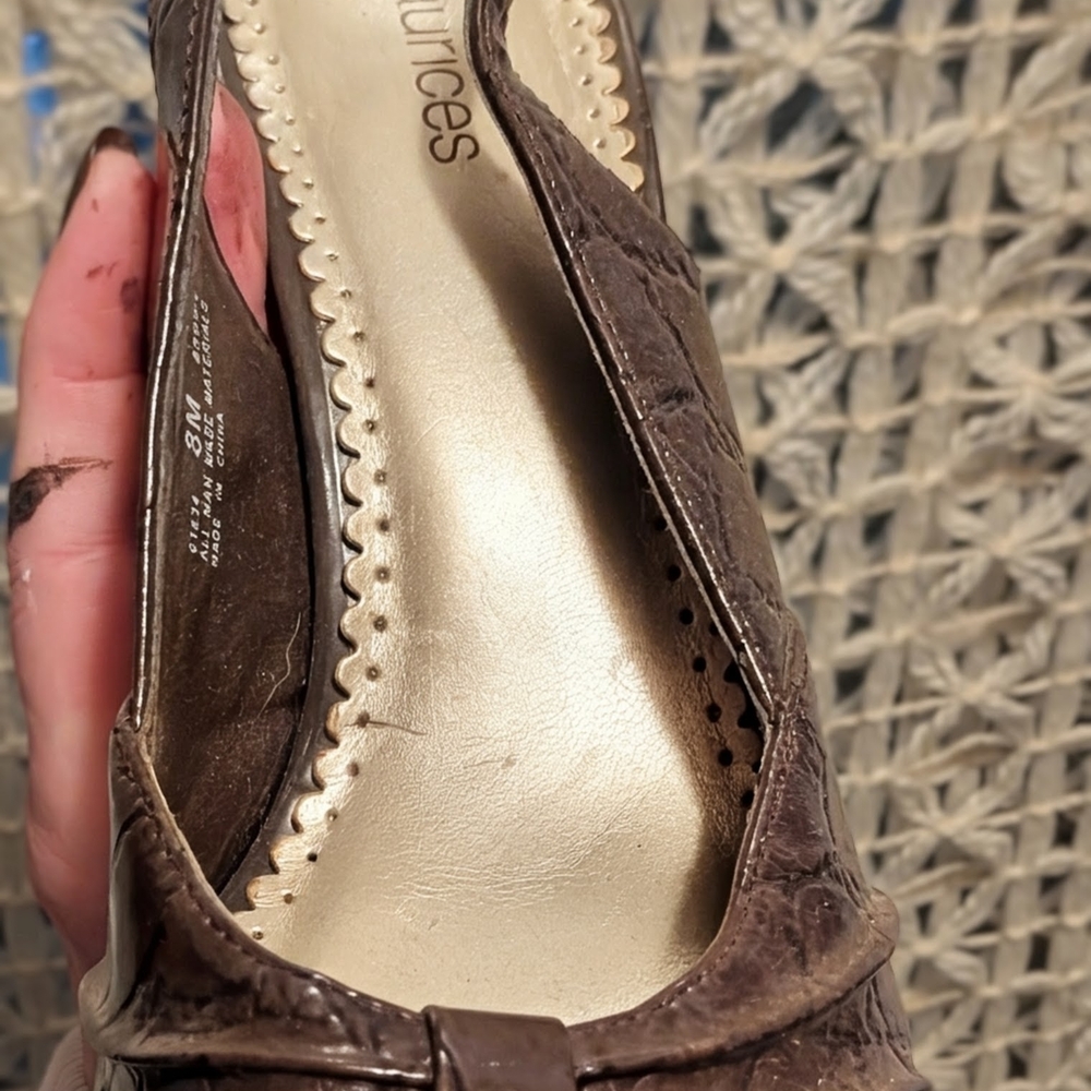 Maurices Brown Croc-Embossed Heels - Picture 3 of 3
